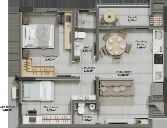Imagem Apartamento na planta no Lídia Duarte em Camboriú.