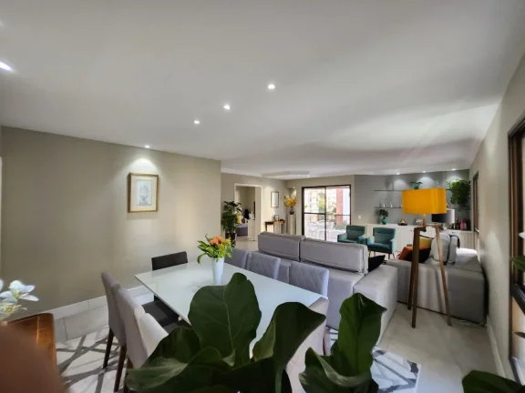 Imagem Apartamento 189 M², 4Q, 1 suíte, 2 salas, 3 banheiros, 3 vagas, piscina aquecida, academia, salão de festas, quadra, face norte, ensolarado.