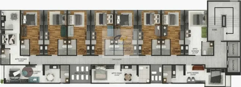 Imagem Vendo Flat de 20 m² a 22m², em Ponta de Campina, Cabedelo