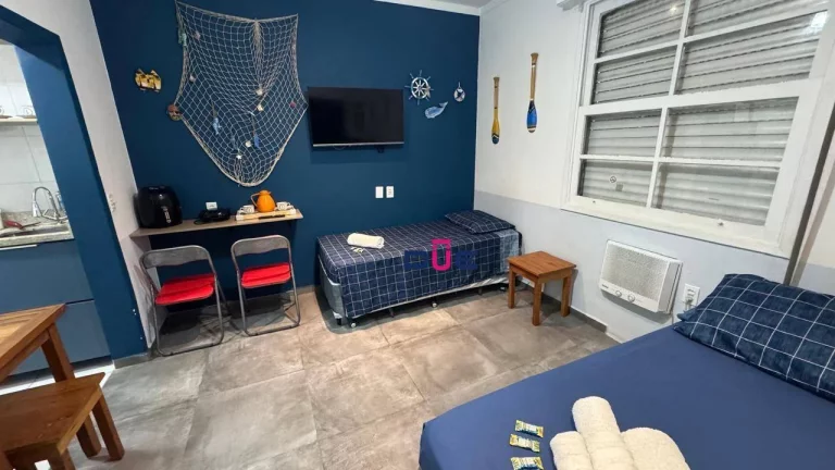 Imagem Apartamento à venda, 28 m² por R$ 300.000 - Embaré - Santos/SP