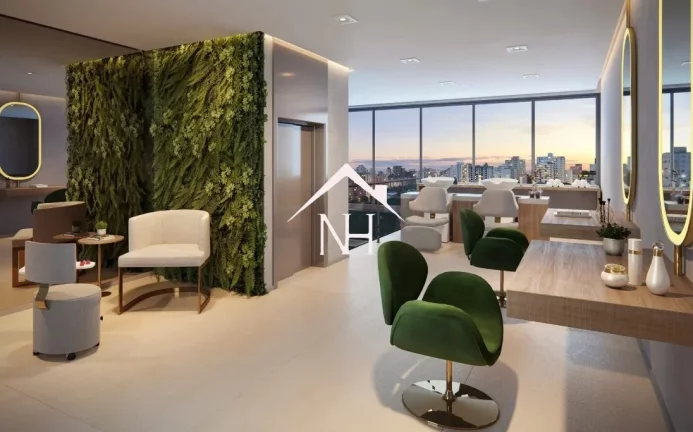 Imagem studio de 47m c/dormitório e varanda, bicicletário, pet place, Espaço gourmet, yoga, sauna, bar, piscina, solarium, deck, delivery, fitness, wellness