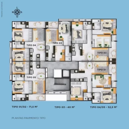 Imagem Apartamento com 3 dormitórios à venda, 71 m² por R$ 499.900,00 - Bessa - João Pessoa/PB