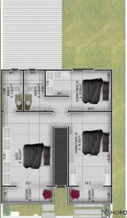 Casa Duplex 153 m2 privativos em Condomínio fechado em Camobi.