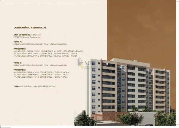 Imagem Apartamentos 102mt 3 dormitórios 1 suíte