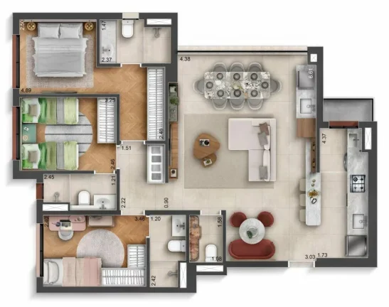 Imagem Apartamento com 3 Dormitorio(s) localizado(a) no bairro Vila Mogilar em Mogi das Cruzes / Mato Grosso do Sul Ref.:DE42357