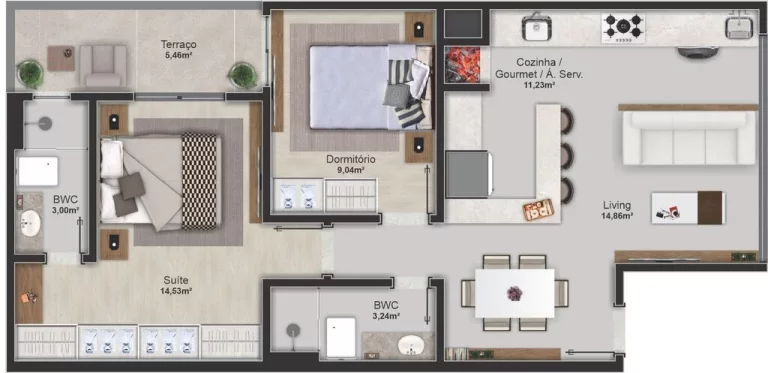 Imagem Caminhos do Mar - Apartamento à venda no bairro Nações - Balneário Camboriú/SC