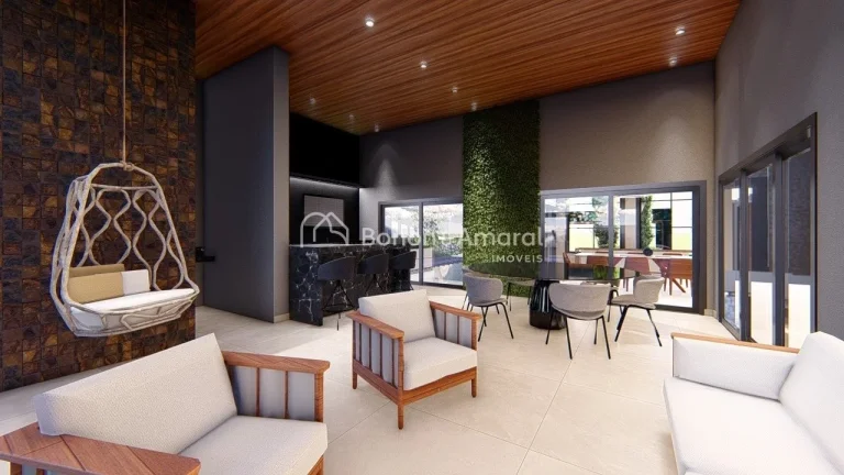 Imagem Casa em construção com sala com pé direito duplo, cozinha, churrasqueira fechada e coberta integr...