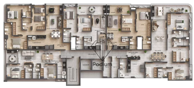 Imagem Apartamentos com varanda / sacada gourmet á 260m da praia de Camboinha / Cabedelo - AP2604