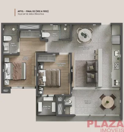 Imagem Apartamento de 2 quartos em Camboriú