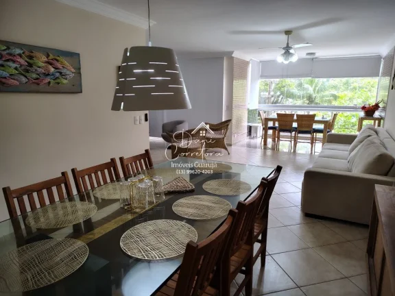 Imagem Lindo apartamento com 3 Suítes na orla das Pitangueiras com lazer, Guarujá-SP - 142m², 2 Salas, 4 Banheiros e 1 Vaga de Garagem!