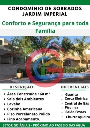 Imagem SOBRADO EM CONDOMÍNIO 3 SUÍTES - JARDIM IMPERIAL - GOIÂNIA 2