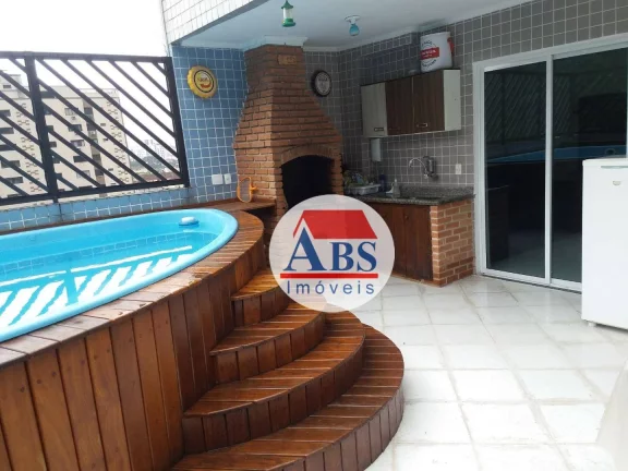Cobertura com 3 dormitórios à venda, 207 m² por R$ 795.000 - Marapé - Santos/SP Piscina e churrasqueira