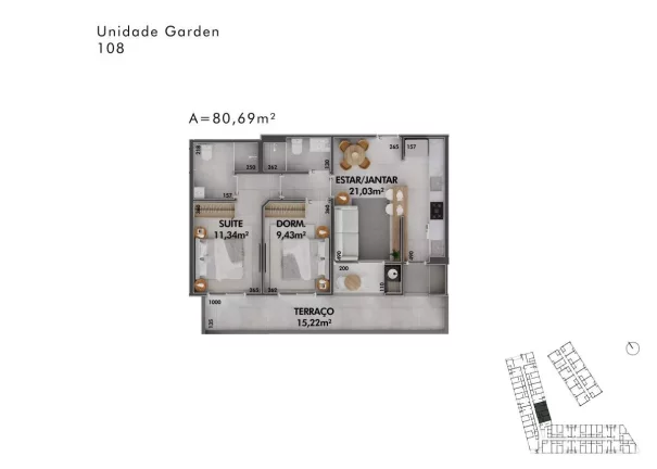 Imagem Apartamento para Venda em Florianópolis / SC no bairro Cachoeira do Bom Jesus