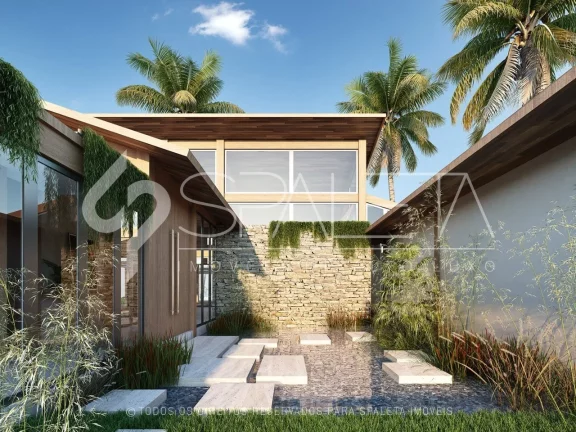 Imagem Lindíssima mansão tropical em fase avançada de construção à venda na Fazenda Boa Vista