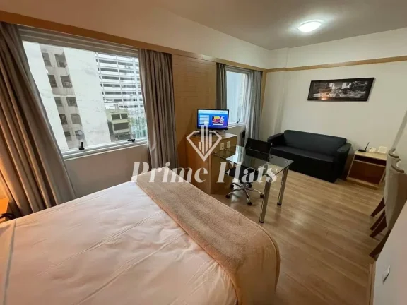 Imagem Flat disponível para venda no Astron Riema Paulista Classic Flat na Consolação, com 33m², 1 dormitório e 1 vaga de garagem