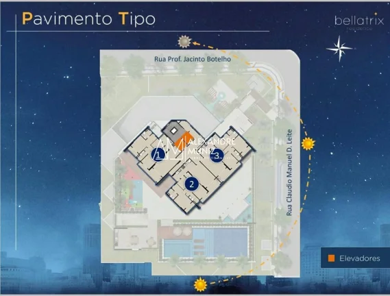 Imagem Bellatrix Residence, 3 quartos, apartamento à venda no Guararapes.