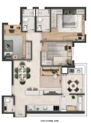 Imagem Apartamento para Venda em São Caetano do Sul, Centro, 3 dormitórios, 1 suíte, 1 banheiro, 2 vagas