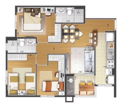 Imagem Apartamento para Venda em São Caetano do Sul / SP no bairro Santa Paula