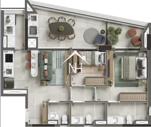 Imagem Apartamento em frente ao Parque Ibirapuera de 73m c/2 dormitórios (1 suíte), fitness, bicicletário, coworking, piscina, deck, solarium,espaço gourmet,