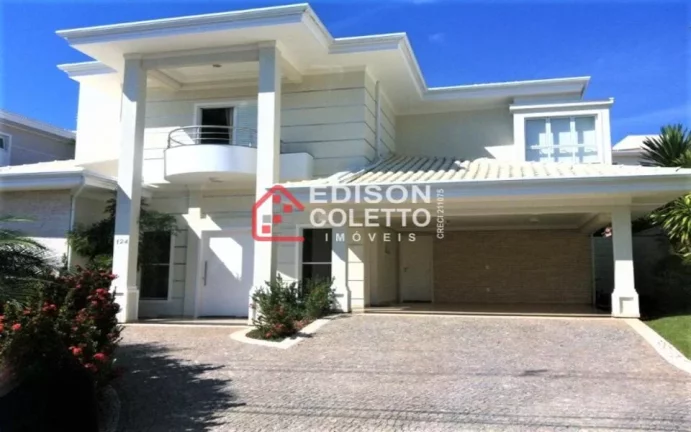 Imagem "Pronto para Morar" Casa de alto padrão à venda no Alphaville Campinas. Com um design moderno e bem iluminado