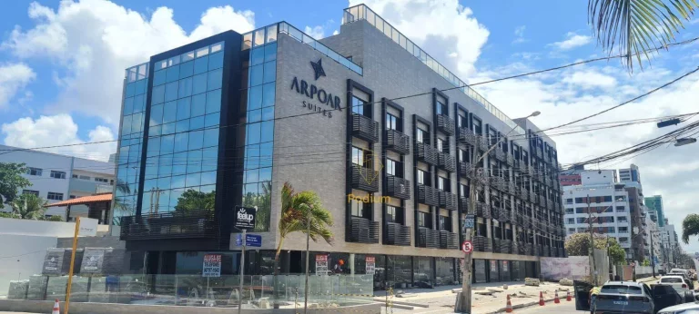 Imagem Flat com projetados e vista para o mar da praia de Manaíra -FL0075