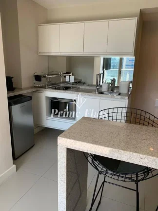 Imagem Flat disponível para locação no VHouse Faria Lima, com 46m², 1 dormitório e 1 vaga