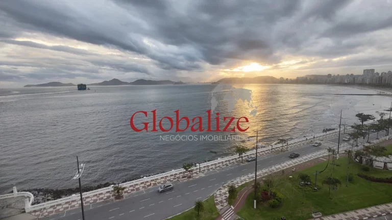 Imagem Apartamento com Vista Mar à Venda com 3 Dormitórios e 1 Vaga no Bairro da Ponta da Praia em Santos por R$ 1.385.000,00