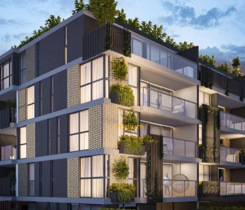 Imagem Apartamento térreo com área privativa em L de frente para o mar da praia de Intermares - AP1036