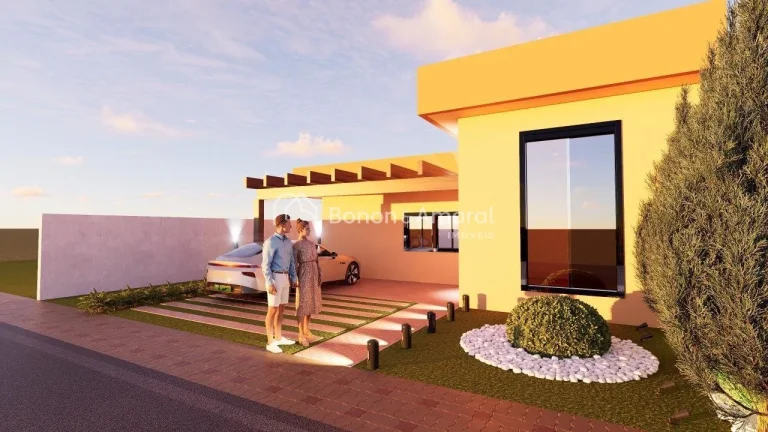 Imagem Casa térrea moderna em fase de construção, com previsão de entrega para março de 2026, localiza...