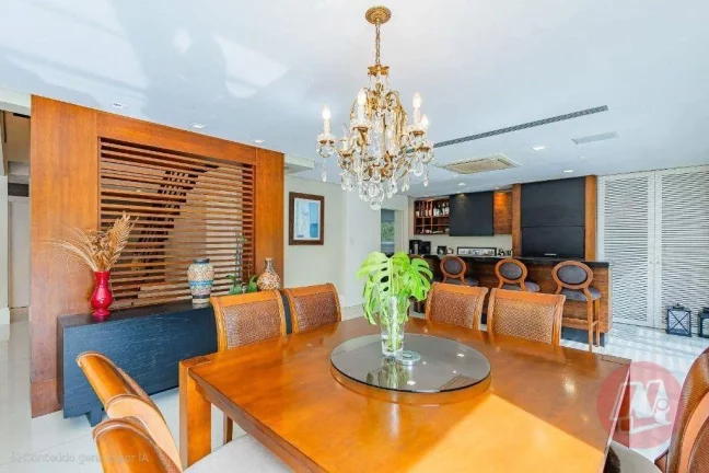 Imagem Casa de 310 m² com e suítes, 6 banheiros, 4 vagas, piscina e infraestrutura.