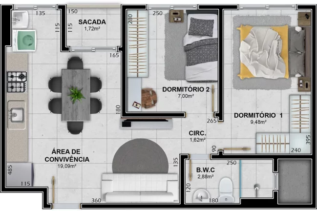 Imagem Minha Apartamento, Três Dormitórios Com Suíte, Apartamento com Dois dormitórios com Suíte, Garagem , Elevador, Caixa, Construfase, Corbetta, Giassi.