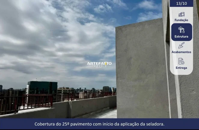 Imagem No 23ºAndar - Studio-Com 1 Dormitório de Alto Padrão ao lado do Metrô Faria Lima