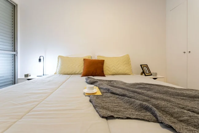 Imagem Apartamento 46M², 1Q, 1 Banheiro, 1 Vaga, Varanda, Piscina, Academia, Piscina Aquecida, Espaço Gourmet, Playground, Salão de Festa, Churrasqueira.