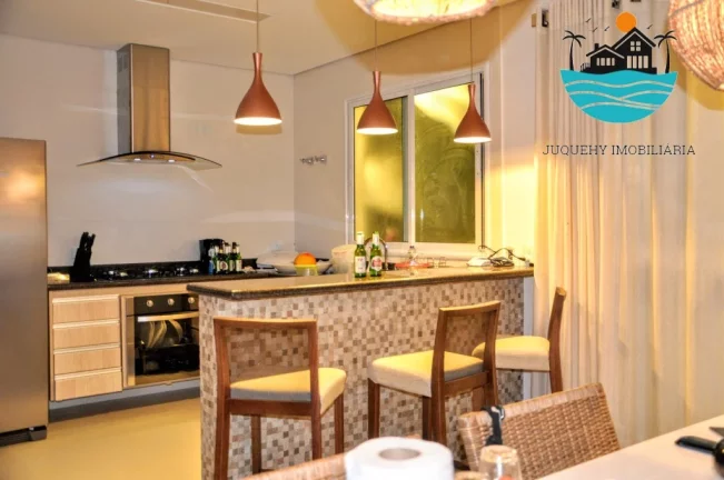 Imagem Casas para Alugar Temporada Juquehy - (Canto direito) pertinho da praia, 5 suítes, piscina aquecida, sauna, máx. 14 pessoas | Juquehy Imobiliária