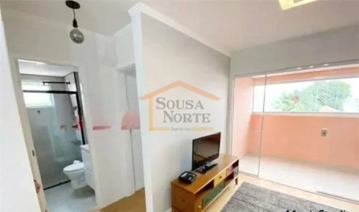 Imagem Apartamento 2 dormitórios, sendo 1 suíte, sala para 2 ambientes, cozinha com armários, área de s...