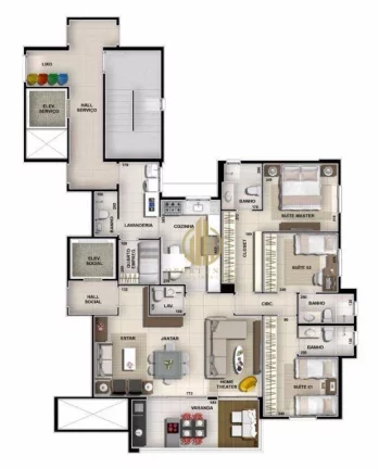 Imagem Apartamento com 3 suítes à venda, 140 m² - Jardim Saint Gerard - Ribeirão Preto/SP