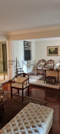Imagem Apartamento de Luxo para Locação em Moema, São Paulo-SP: 3 quartos, 3 suítes, 2 salas, 4 banheiros, 220m² de área.