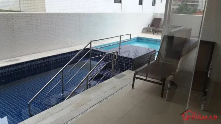 Imagem 2 dormitorios 2 suites 1 vaga demarcada Boqueirão Santos