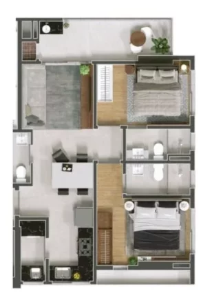 Imagem Apartamento com 2 Quartos à Venda, 73 m² em Perequê - Porto Belo
