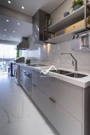 Imagem VISTA MAR, PORTEIRA FECHADA, ANDAR ALTO,Apartamento com 1 dormitório à venda, 74 m² por R$ 910.000 - Embaré - Santos/SP