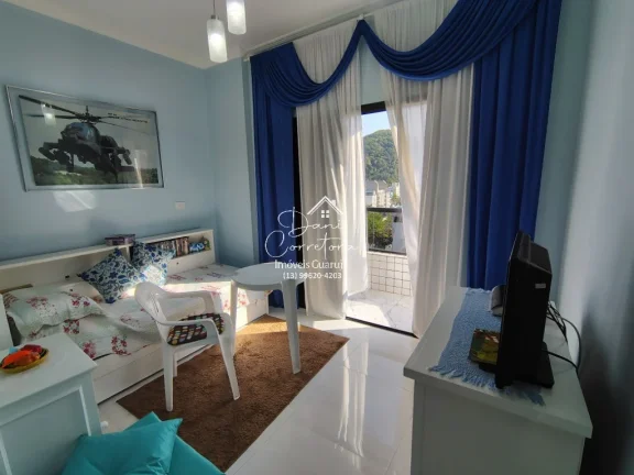 Imagem Apartamento com vista para o mar e lazer na Enseada, Guarujá-SP: 3 quartos, 1 suíte, 2 salas, 2 banheiros, 1 vaga, 106m². Venha conferir!