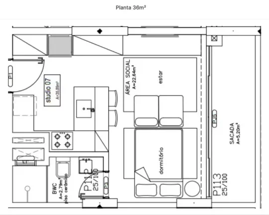 Imagem Apartamento 1 dormitório para Venda em Itajaí / SC no bairro Praia Brava de Itajaí