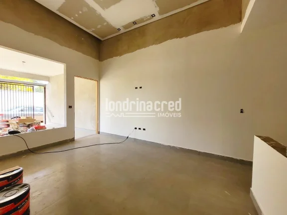 Imagem Casa nova na Zona Leste de Londrina com 98m² de área útil, 3 dormitórios (1 suíte), banheiro social, sala integrada, cozinha e 2 vagas de garagem.
