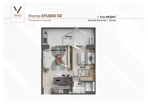 Imagem Vogue 2112 - Lançamento de apartamentos novos na batista Campos