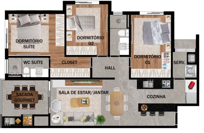 Imagem OAK Curitiba - Apartamento à venda no bairro Boa Vista - Curitiba/PR