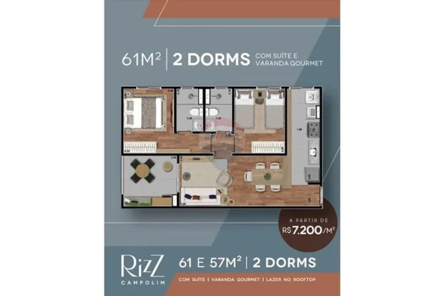Imagem Apartamento Lançamento - Rizz Campolim – Rooftop Exclusivo e Localização Premium