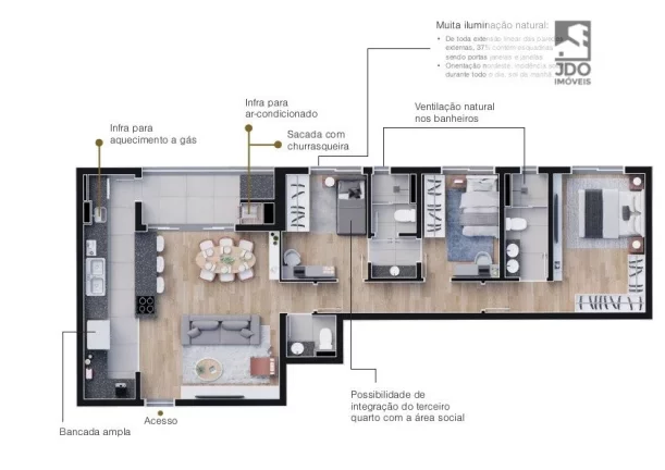 Imagem Apartamento a Venda no bairro Boa Vista - Curitiba, PR