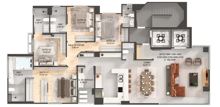 Imagem Sparkling Wine Residence - Apartamento à venda no bairro Centro - Balneário Camboriú/SC