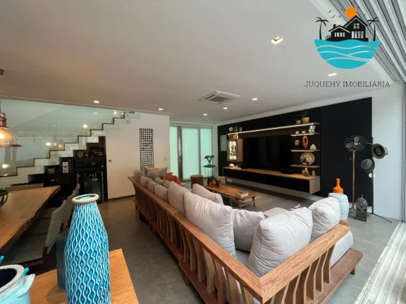Imagem Casa em condomínio pé na areia, à venda em Juquehy com 5 suítes, piscina privativa e 340m² de área construída | Juquehy Imobiliária