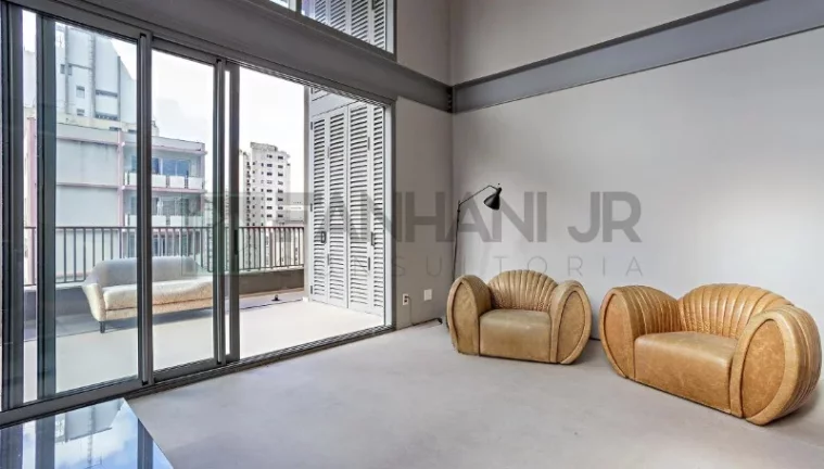Imagem Imóvel de alto padrão: Apartamento à venda ou locação em São Paulo-SP, Cerqueira César - 1 quarto, 1 suíte, 2 salas, 2 banheiros, 1 vaga, 105m².